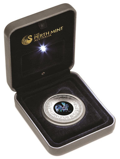 2017 $1 Australian Opal Lunar Year of The Rooster 1oz Silver Proof Coin