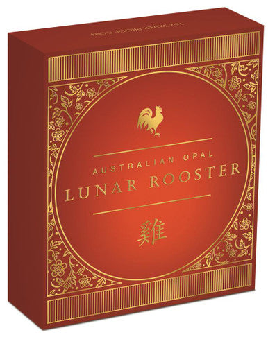 2017 $1 Australian Opal Lunar Year of The Rooster 1oz Silver Proof Coin