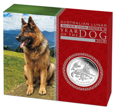 2018 50c Lunar Year of The Dog 1/2oz Silver Proof Coin