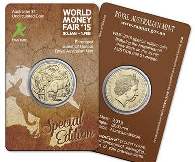 2015 $1 WMF Berlin 'Ampelmann' Privy Mark Uncirculated Coin