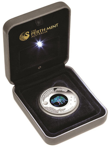2014 $1 Australian Opal The Tasmanian Devil 1oz Silver Proof Coin