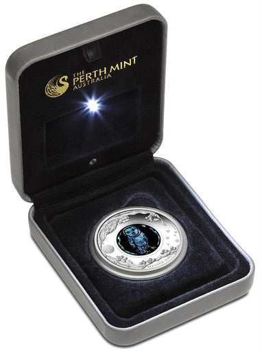2014 $1 Australian Opal The Masked Owl 1oz Silver Proof Coin