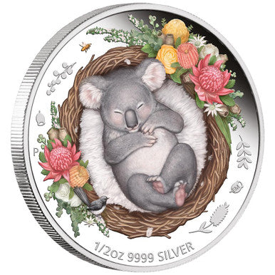 2021 50c Dreaming Down Under Koala 1/2oz Silver Coloured Proof Coin