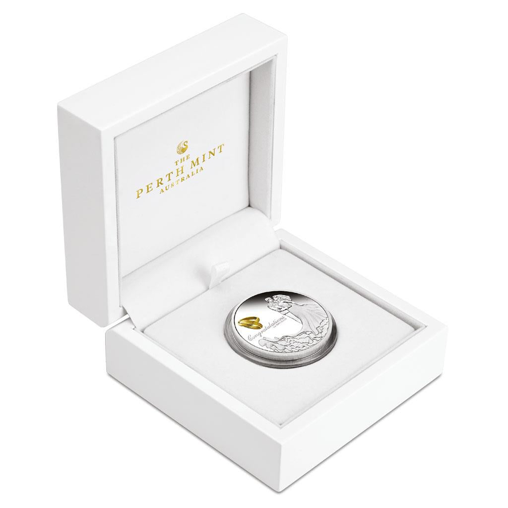 2023 $1 Congratulations On Your Wedding 1oz Silver Proof Coin