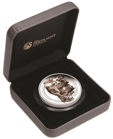 2017 $8 150th Anniversary of Henry Lawson 5oz Silver Coloured Proof Coin