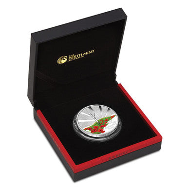 2018 $1 The ANZAC Spirit 100th Anniversary We Will Remember Them 1oz Silver Coloured Proof Coin