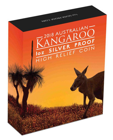 2018 $1 Australian Kangaroo 1oz Silver High Relief Proof Coin