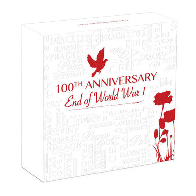 2018 $8 100th Anniversary End of World War I 5oz Silver Antiqued Coin