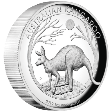 2019 $1 Australian Kangaroo 1oz Silver High Relief Proof Coin