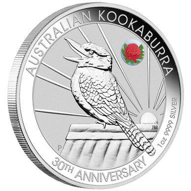 2020 $1 ANDA Sydney 30th Anniversary of The Australian Kookaburra 'Floral' Privy Mark Uncirculated Coin