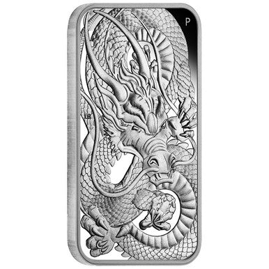 2021 $1 Dragon 1oz Silver Proof Rectangular Coin