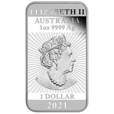 2021 $1 Dragon 1oz Silver Proof Rectangular Coin
