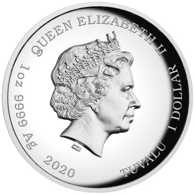 Tuvalu 2020 $1 James Bond 007 1oz Silver High Relief Proof Coin