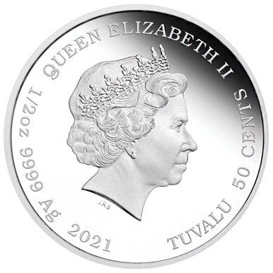 Tuvalu 2021 50c James Bond 007 You Only Live Twice 1/2oz Silver Coloured Proof Coin