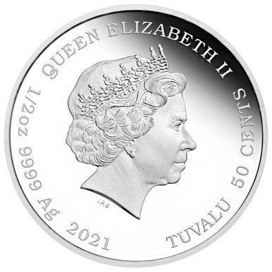 Tuvalu 2021 50c James Bond 007 On Her Majesty's Secret Service 1/2oz Silver Coloured Proof Coin