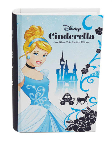 Niue 2015 $2 Disney Cinderella 1oz Silver Coloured Proof Coin