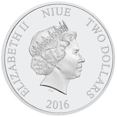 Niue 2016 $2 Star Wars Finn 1oz Silver Coloured Proof Coin
