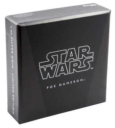 Niue 2016 $2 Star Wars Poe Dameron 1oz Silver Coloured Proof Coin