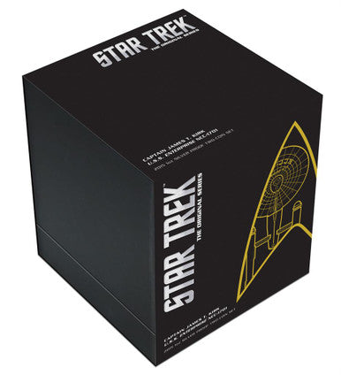 Tuvalu 2015 $1 Star Trek Captain James T. Kirk and USS Enterprise NCC-1701 1oz Silver Coloured Proof 2 Coin Set