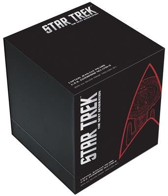 Tuvalu 2015 $1 Star Trek Captain Jean-Luc Picard and USS Enterprise NCC-1701-D 1oz Silver Coloured Proof 2 Coin Set
