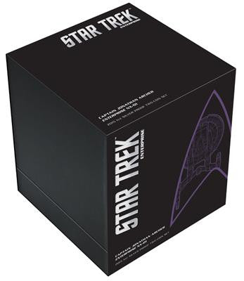 Tuvalu 2015 $1 Star Trek Captain Jonathan Archer and Enterprise NX-01 1oz Silver Coloured Proof 2 Coin Set