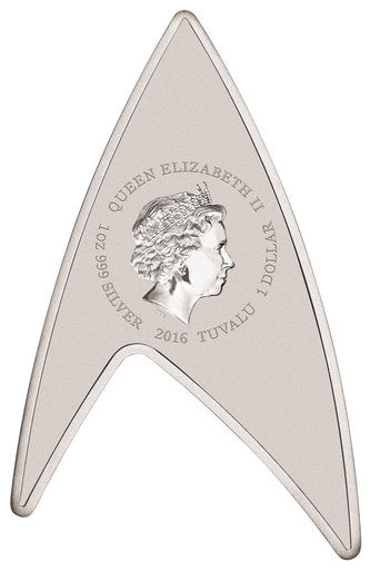 Tuvalu 2016 $1 Star Trek 50th Anniversary Delta 1oz Silver Coin