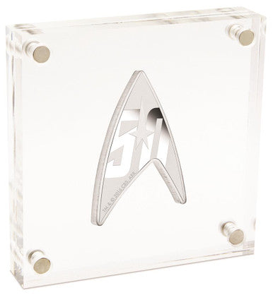Tuvalu 2016 $1 Star Trek 50th Anniversary Delta 1oz Silver Coin