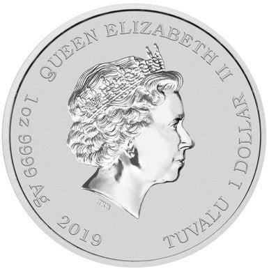 Tuvalu 2019 $1 Chinese New Year 1oz Silver Coloured Coin