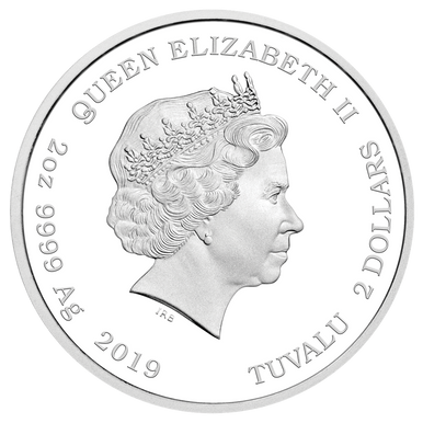 Tuvalu 2019 $2 The Simpsons Family 2oz Silver Coloured Proof Coin
