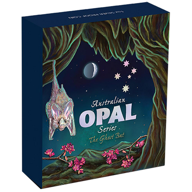 2015 $1 Australian Opal The Ghost Bat 1oz Silver Proof Coin