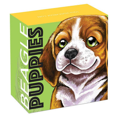 Tuvalu 2018 50c Puppies Beagle 1/2oz Silver Coloured Proof Coin