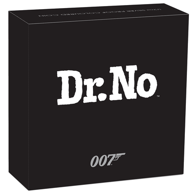 Tuvalu 2021 50c James Bond 007 Dr. No 1/2oz Silver Coloured Proof Coin