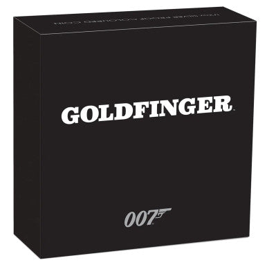 Tuvalu 2021 50c James Bond 007 Goldfinger 1/2oz Silver Coloured Proof Coin