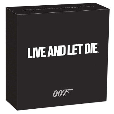 Tuvalu 2021 50c James Bond 007 Live and Let Die 1/2oz Silver Coloured Proof Coin