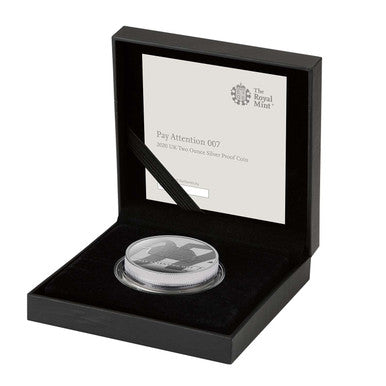 UK 2020 £5 James Bond 007 Pay Attention 2oz Silver Proof Coin