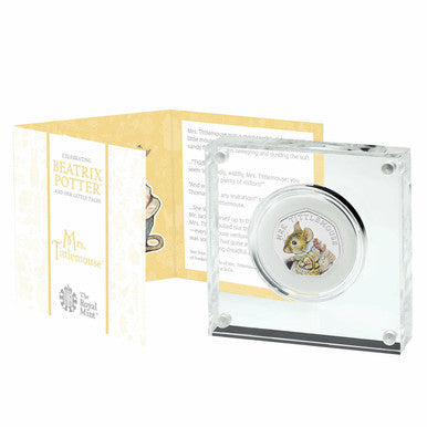 UK 2018 50p Celebrating Beatrix Potter and Her Little Tales Mrs. Tittlemouse Silver Coloured Proof Coin