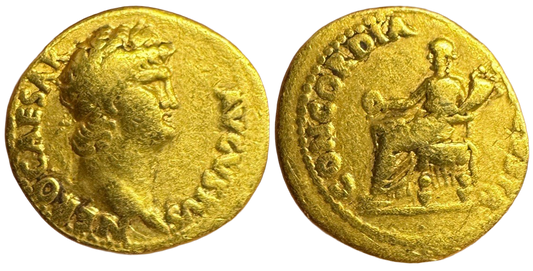 Roman Empire, Nero 54-AD Gold Aureus gFine