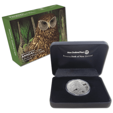 NZ 2017 $5 Laughing Owl 1oz Silver Proof Coin