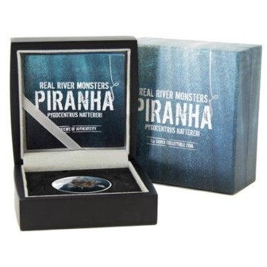 Niue 2013 $2 Real River Monsters Piranha 1oz Silver Coloured Proof Coin