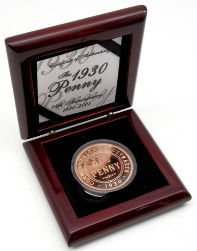 Tuvalu 2005 $1 1930 Penny 75th Anniversary Copper Plated 1oz Silver Proof Coin