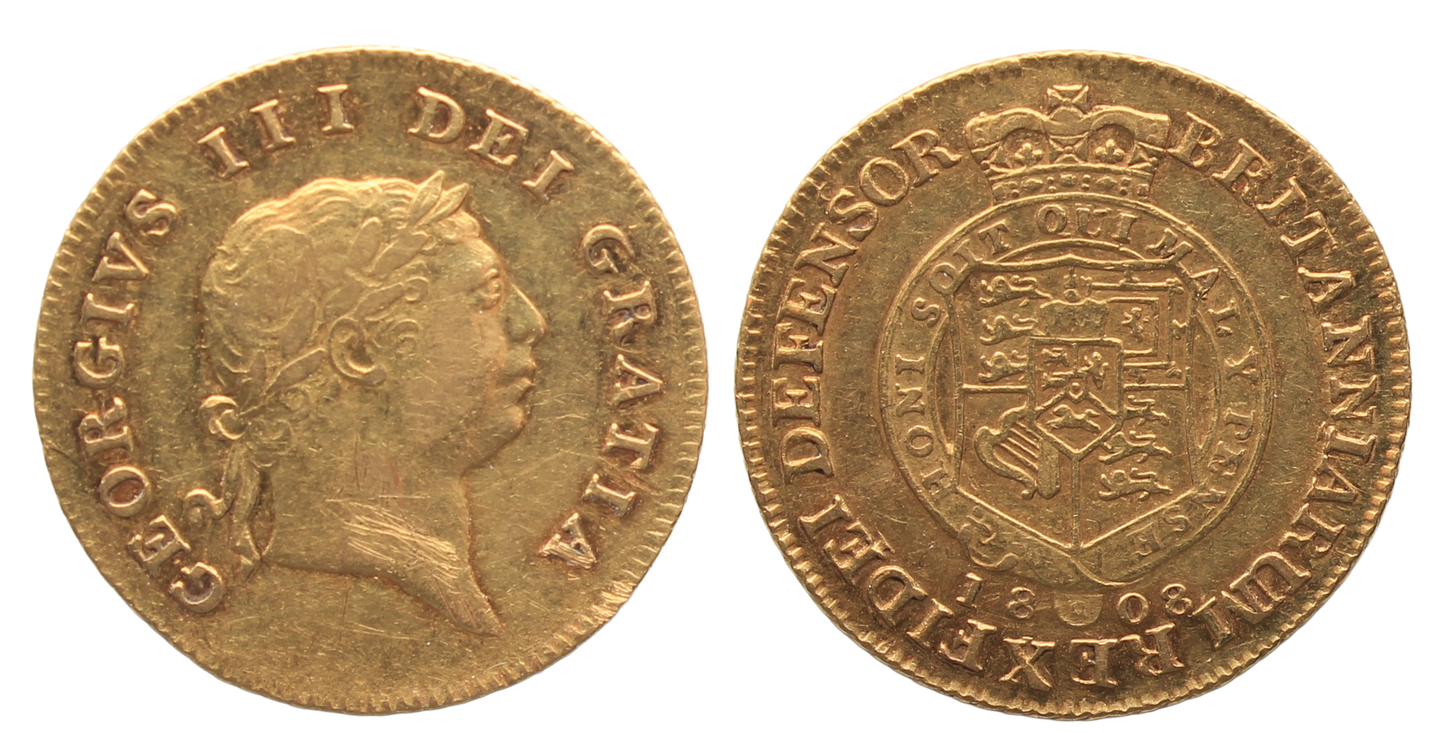 GB, 1808 George III Half Guinea