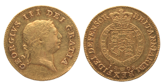 GB, 1808 George III Half Guinea