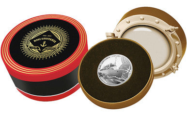Niue 2015 $2 RMS Lusitania 1oz Silver Proof Coin