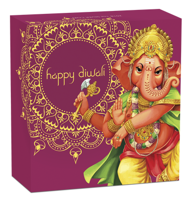 Tuvalu 2018 $1 Happy Diwali 1oz Silver Coloured Coin