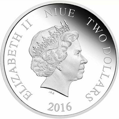 Niue 2016 $2 Star Wars Captain Phasma 1oz Silver Coloured Proof Coin