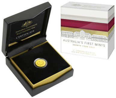 2016 $10 Australia's First Mints 'C' Mintmark 1/10oz Gold Proof Coin