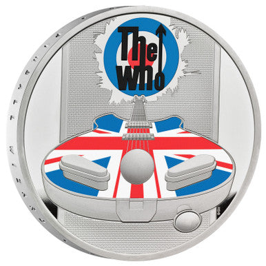 UK 2021 £2 The Who 1oz Silver Coloured Proof Coin