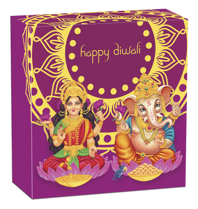 2019 Happy Diwali 1oz Silver Coloured Medallion