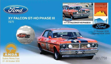 2018 50c ANDA Sydney Ford Motorsport Legends 1971 XY Falcon GT-HO Phase III PNC