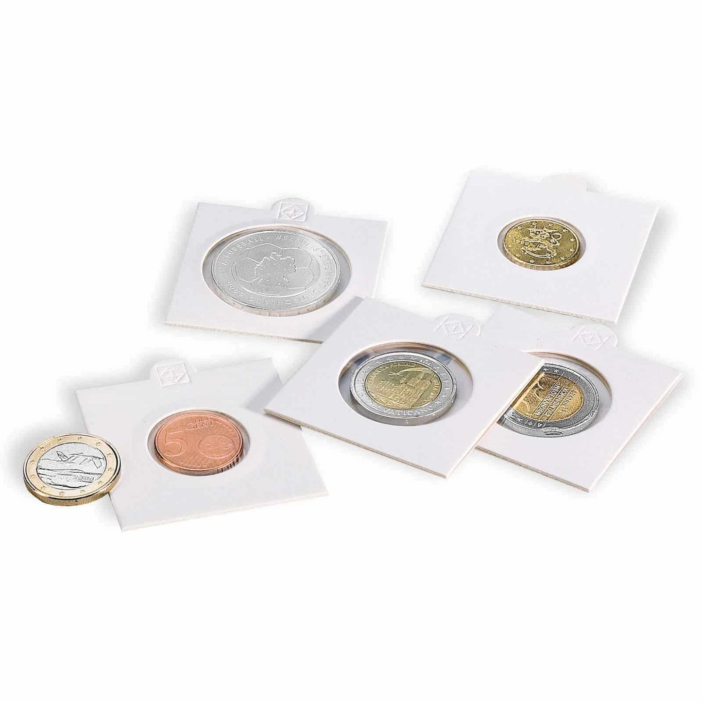 Lighthouse 25mm Self Adhesive Cardboard Coin Holder (Mylar) Pack of 25